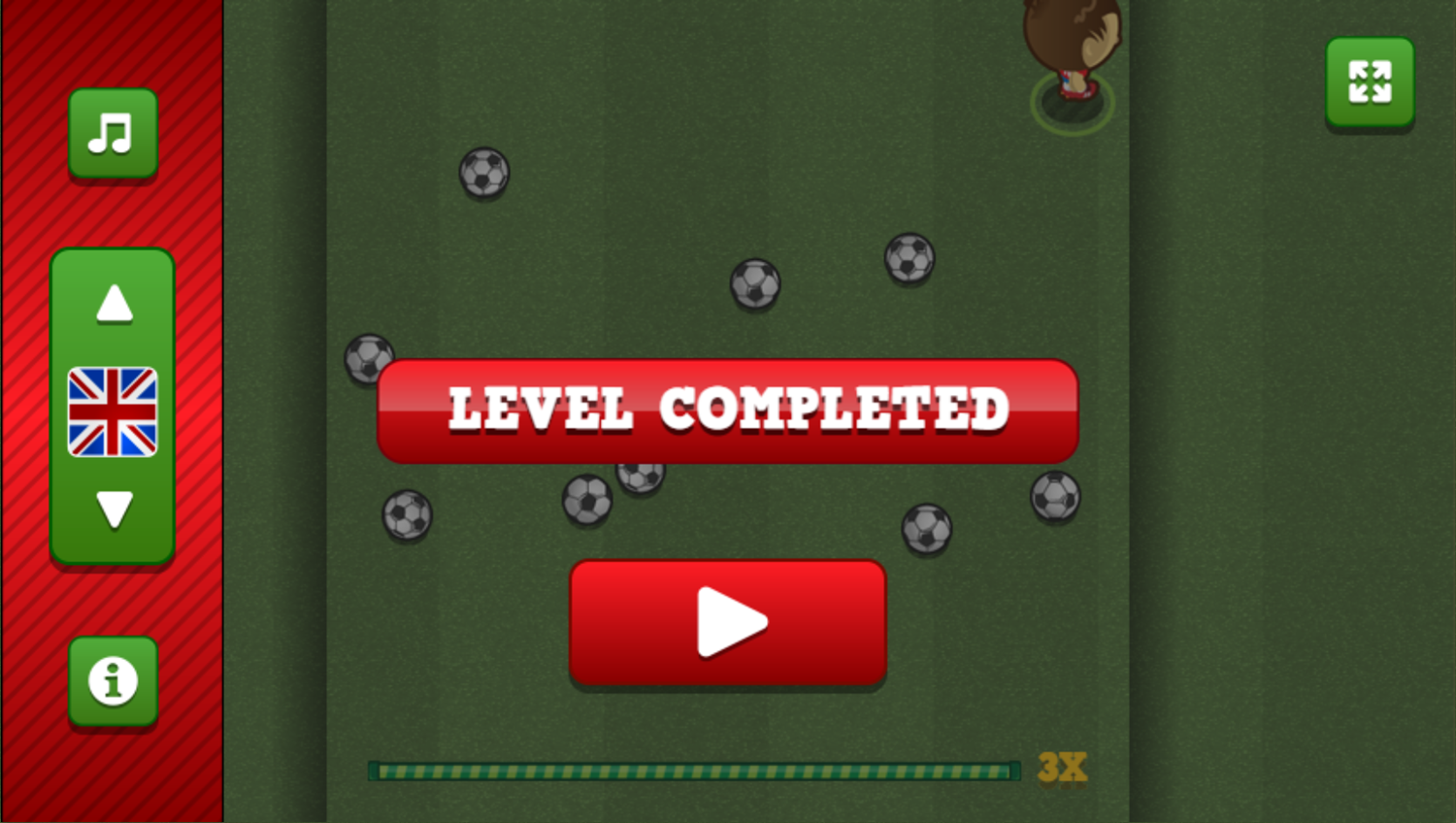 Football.io Game Level Completed Screenshot.
