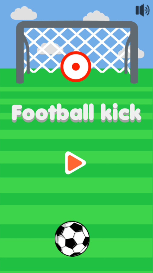 Football Kick Game Welcome Screen Screenshot.