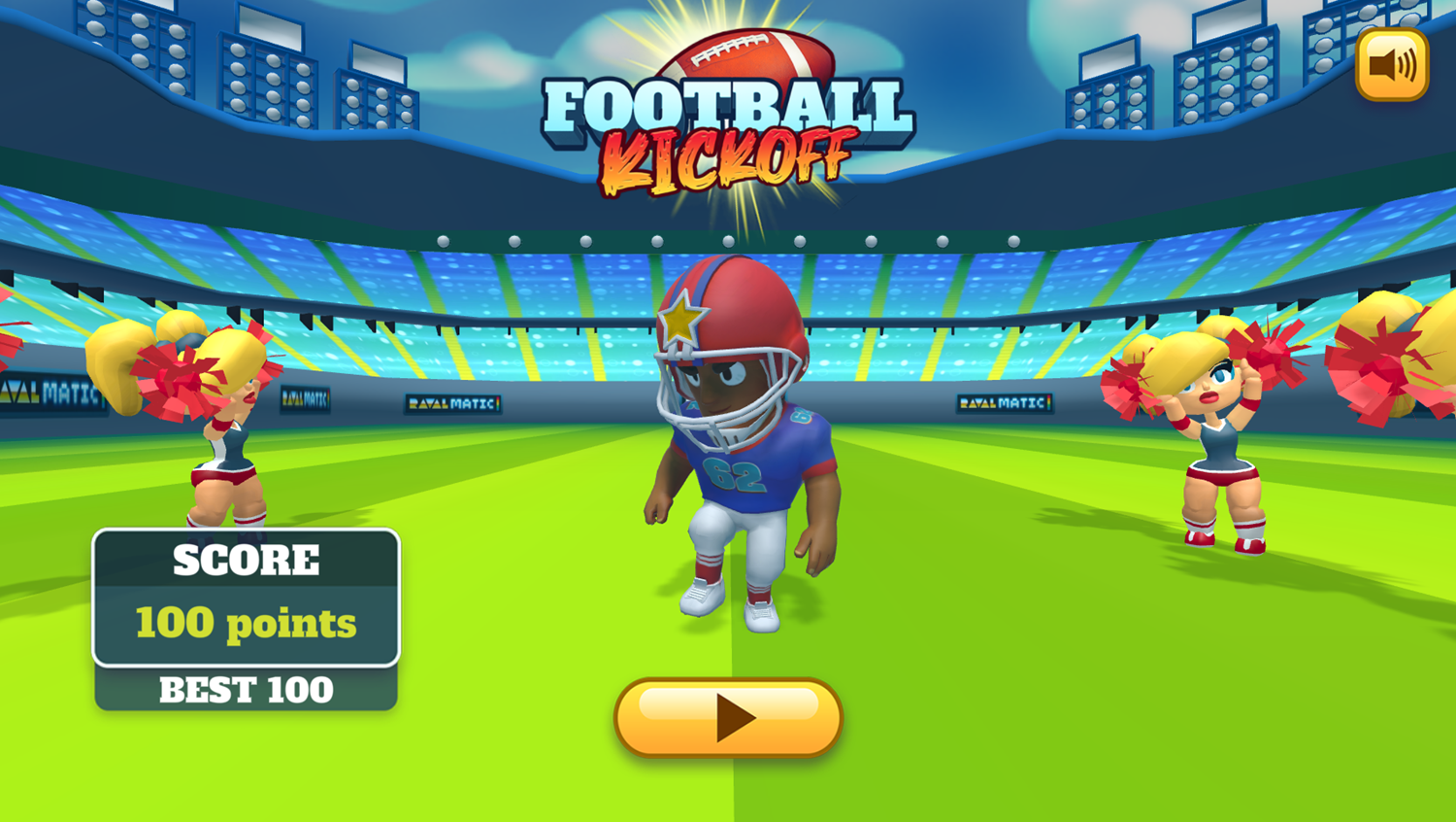 Football Kickoff Game Score Screenshot.
