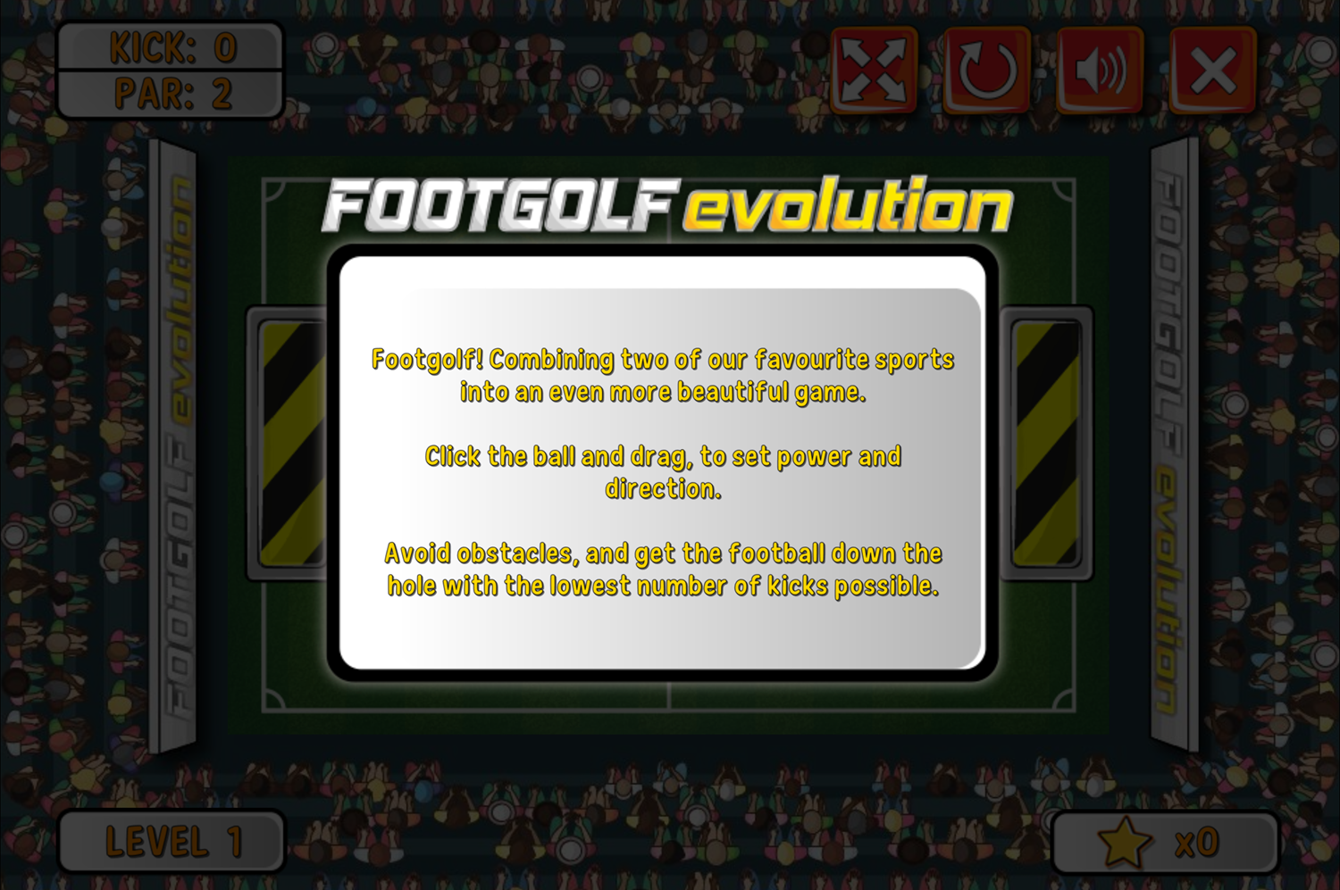 Footgolf Evolution Instructions Screenshot.