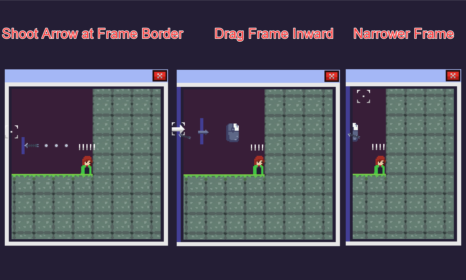 Frame Control Game Frame Instructions Screenshot.