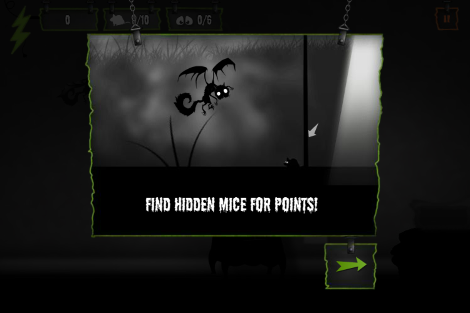 FrankenWeenie Vampire Cat Attack Game Find Hidden Mice Screenshot.