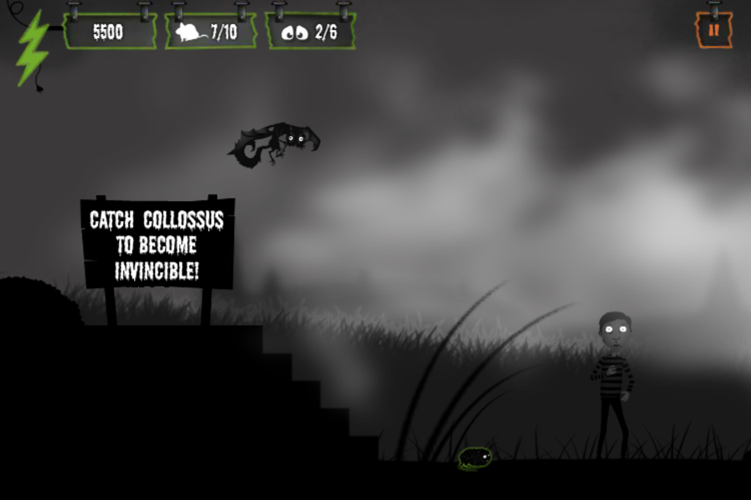 FrankenWeenie Vampire Cat Attack Game How To Become Invisible Screenshot.