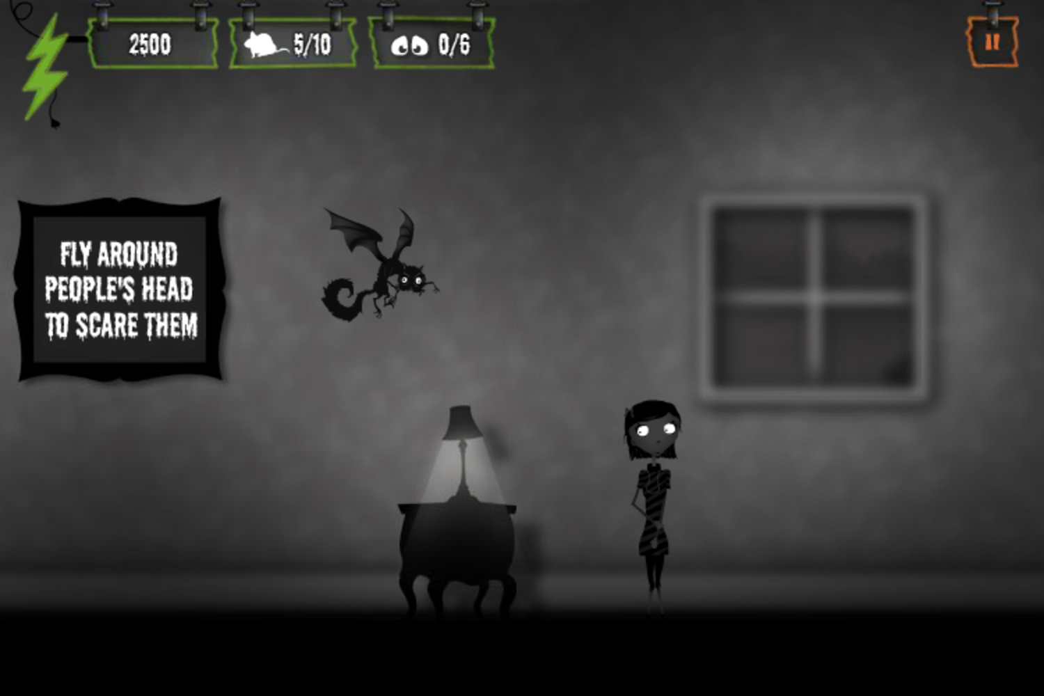 FrankenWeenie Vampire Cat Attack Game Scare People Screenshot.