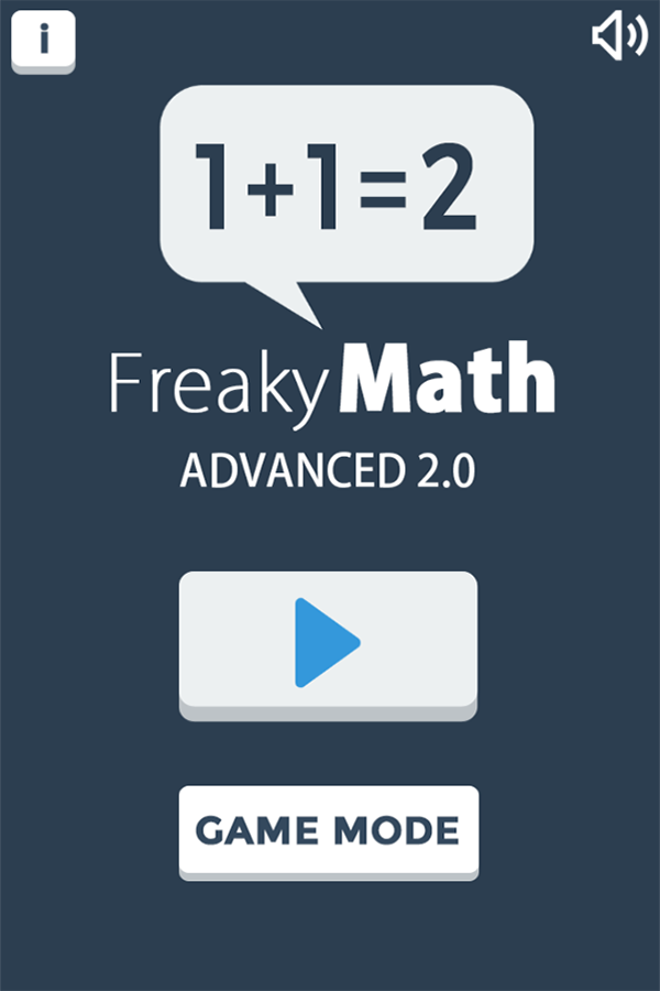 Freaky Math Advanced Welcome Screen Screenshots.