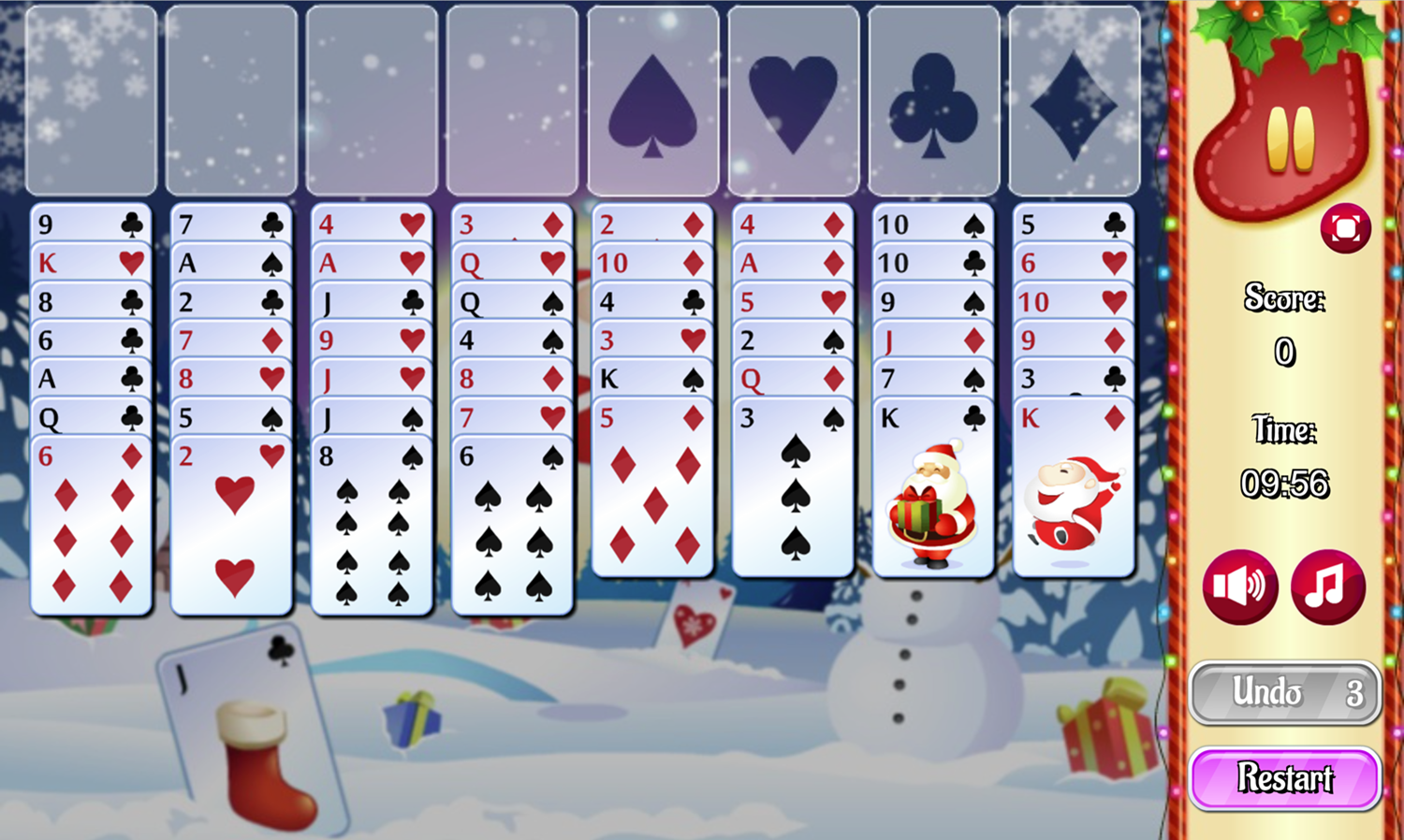 🕹️ Play Freecell Christmas Game Free Online Christmas Freecell