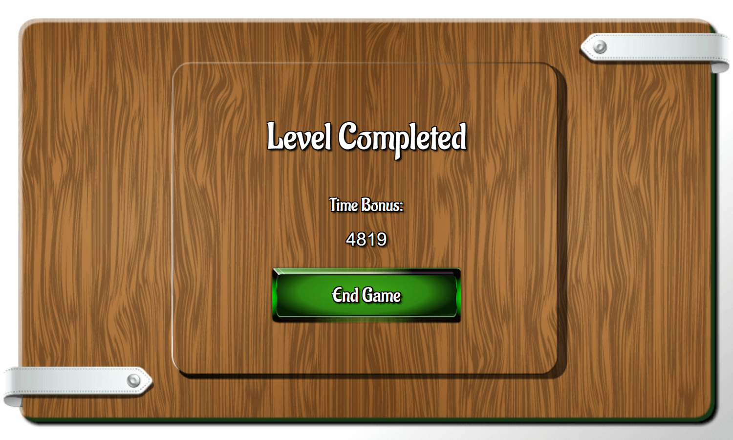 Freecell Duplex Game Level Completed Screenshot.