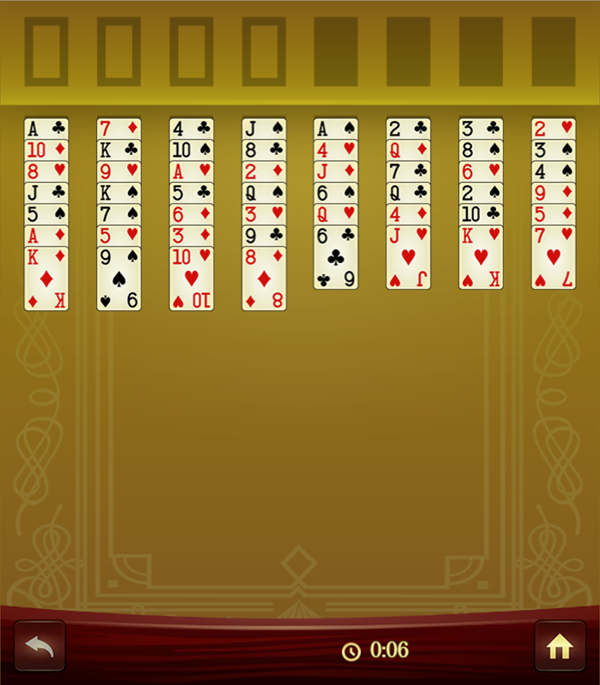 Freecell Game Screen Screenshot.