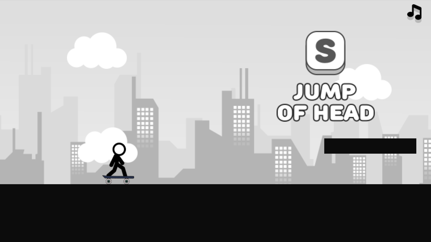 Freehead Skate Game Head Jump Instructions Screenshot.