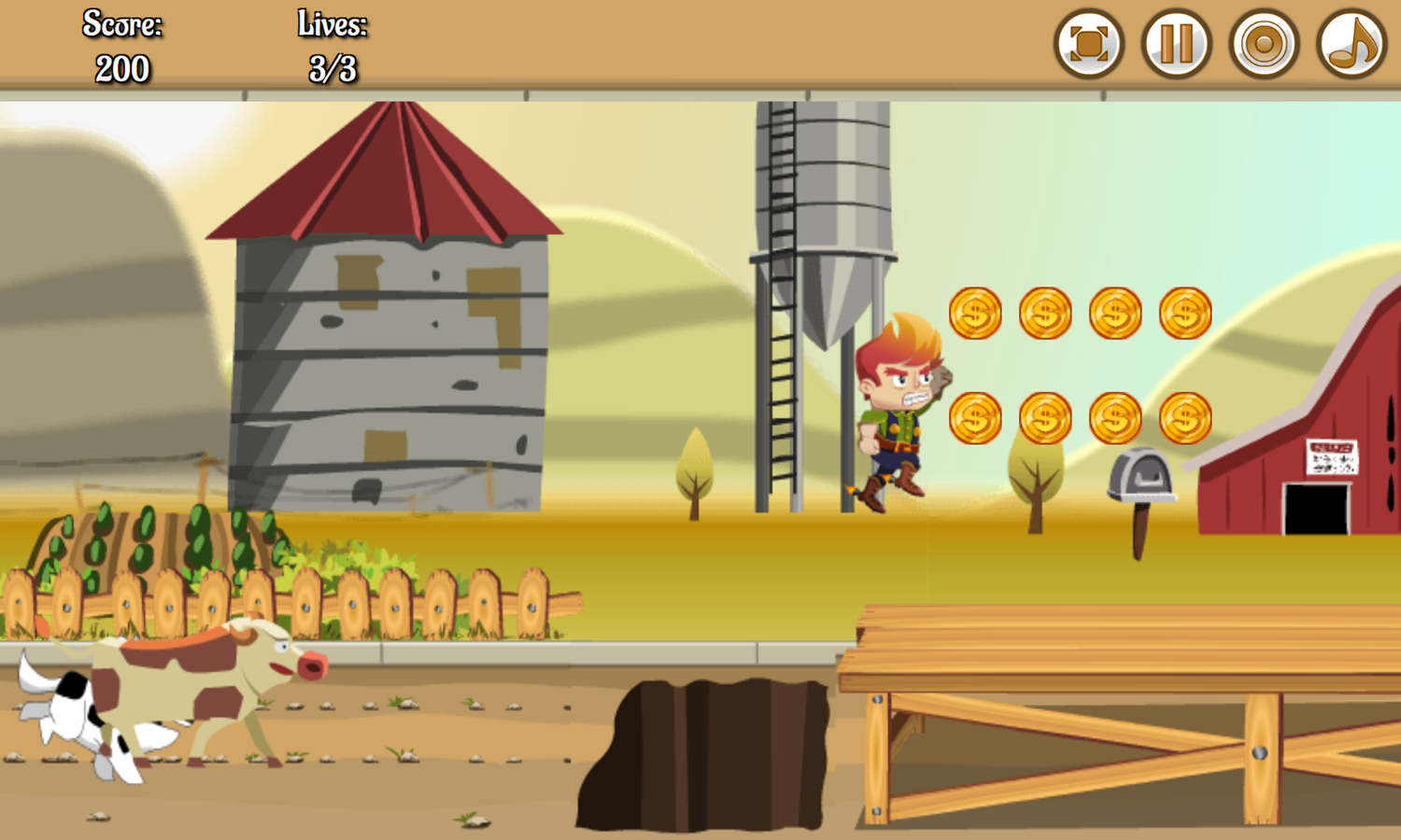 Frenzy Farm Game Play Screenshot.