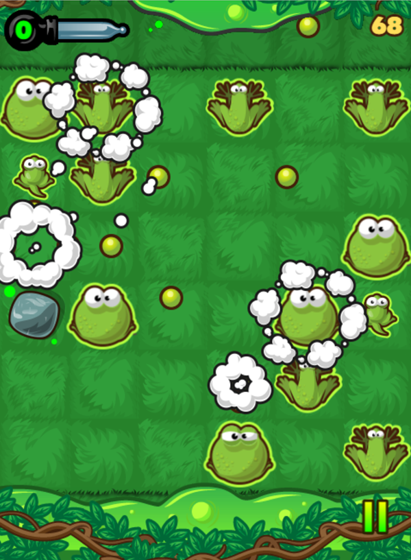 Frog Rush Game Chain Reaction Screenshot.