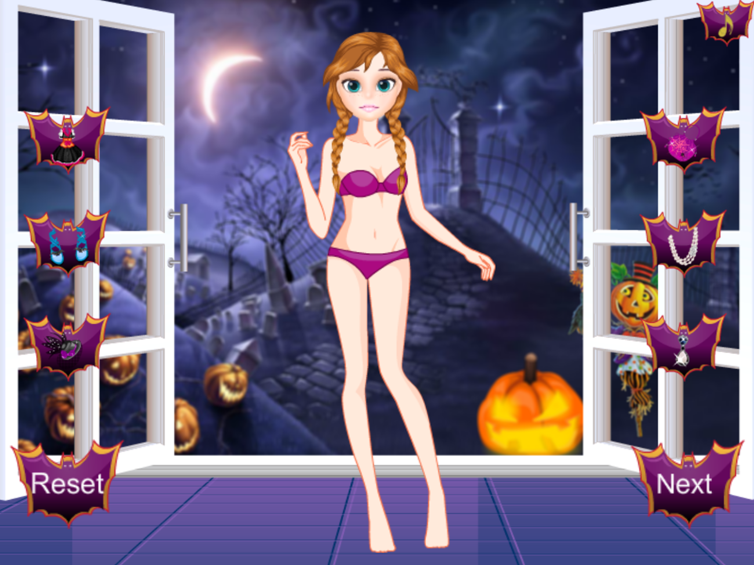 Anna and Elsa First Halloween Game Default Model Screenshot.