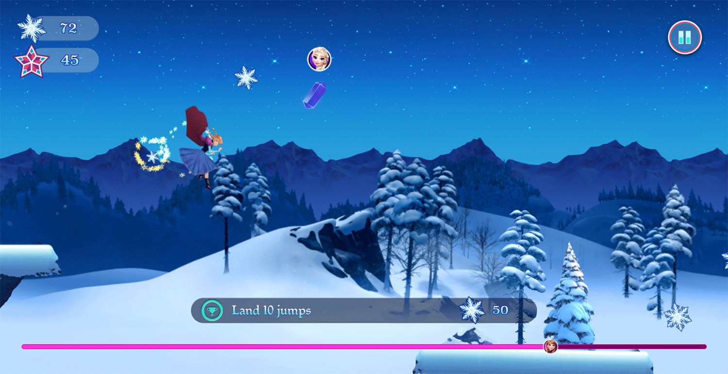 Frozen Rush Game Screenshot.