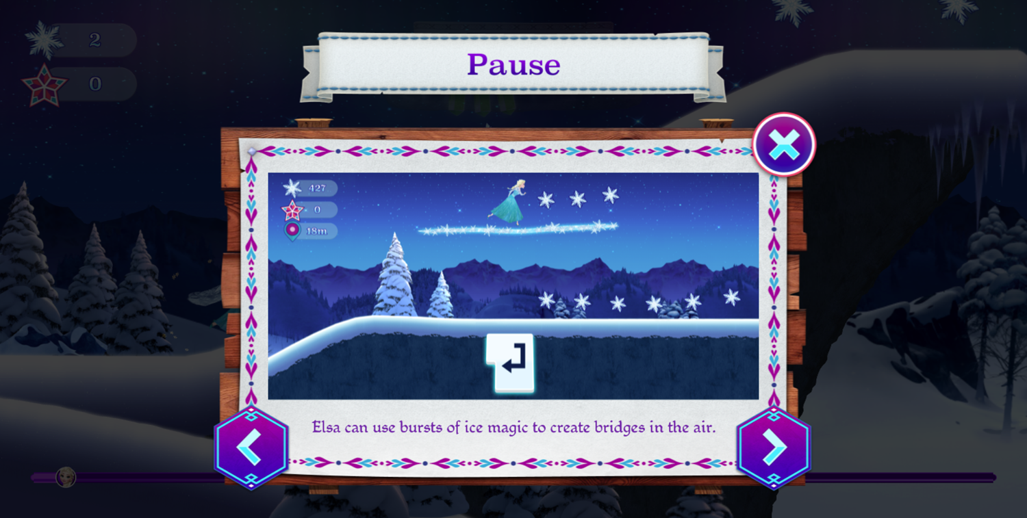 Frozen Rush Game How To Play Elsa Screenshot.