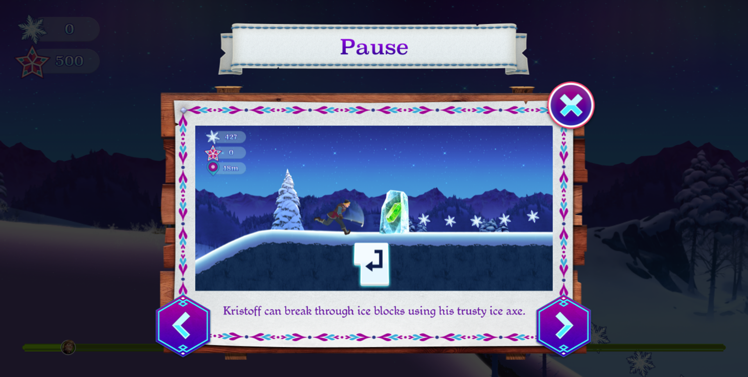 Frozen Rush Game How To Play Kristoff Screenshot.
