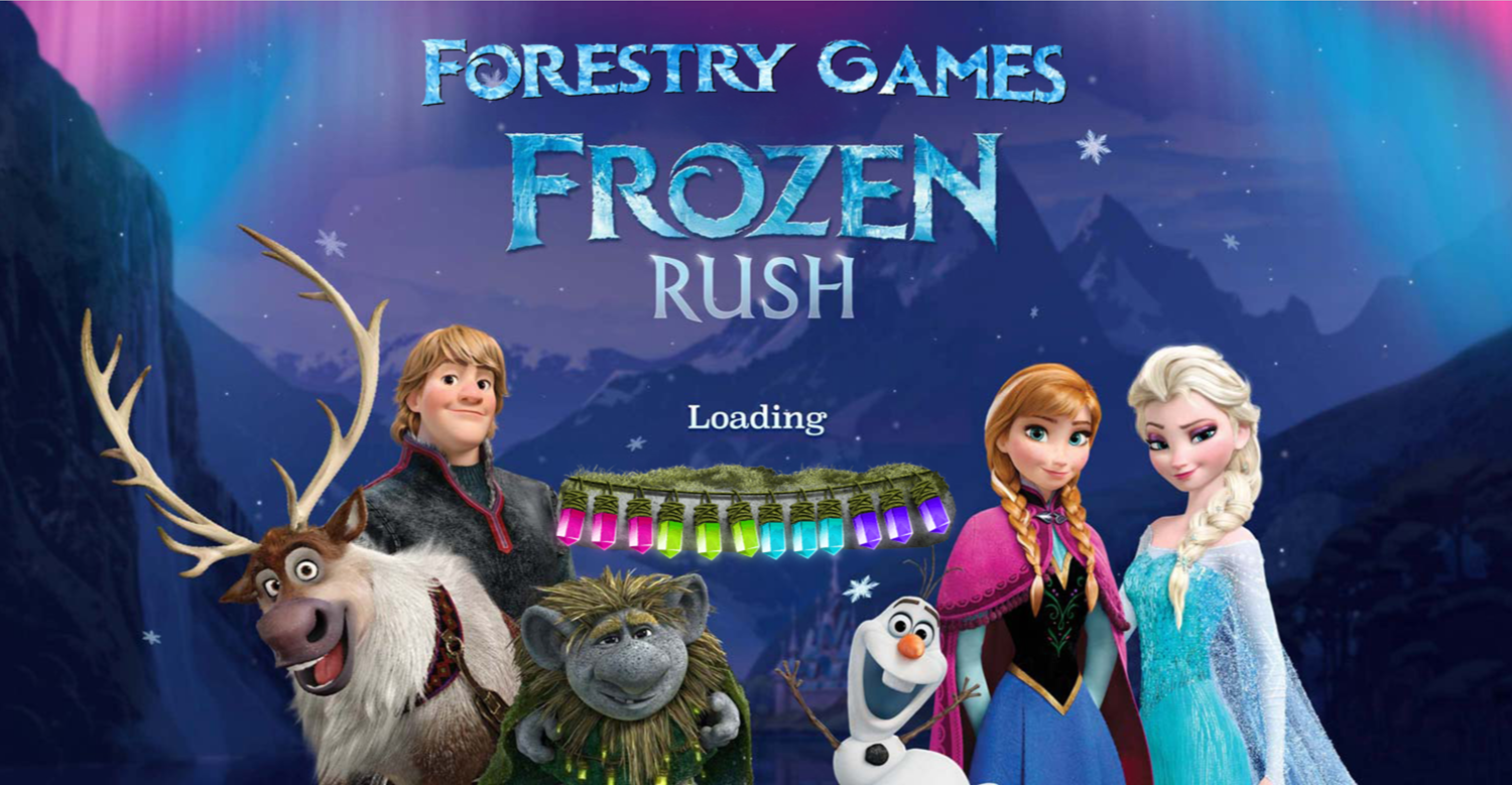 Frozen Rush Game Loading Screen Screenshot.