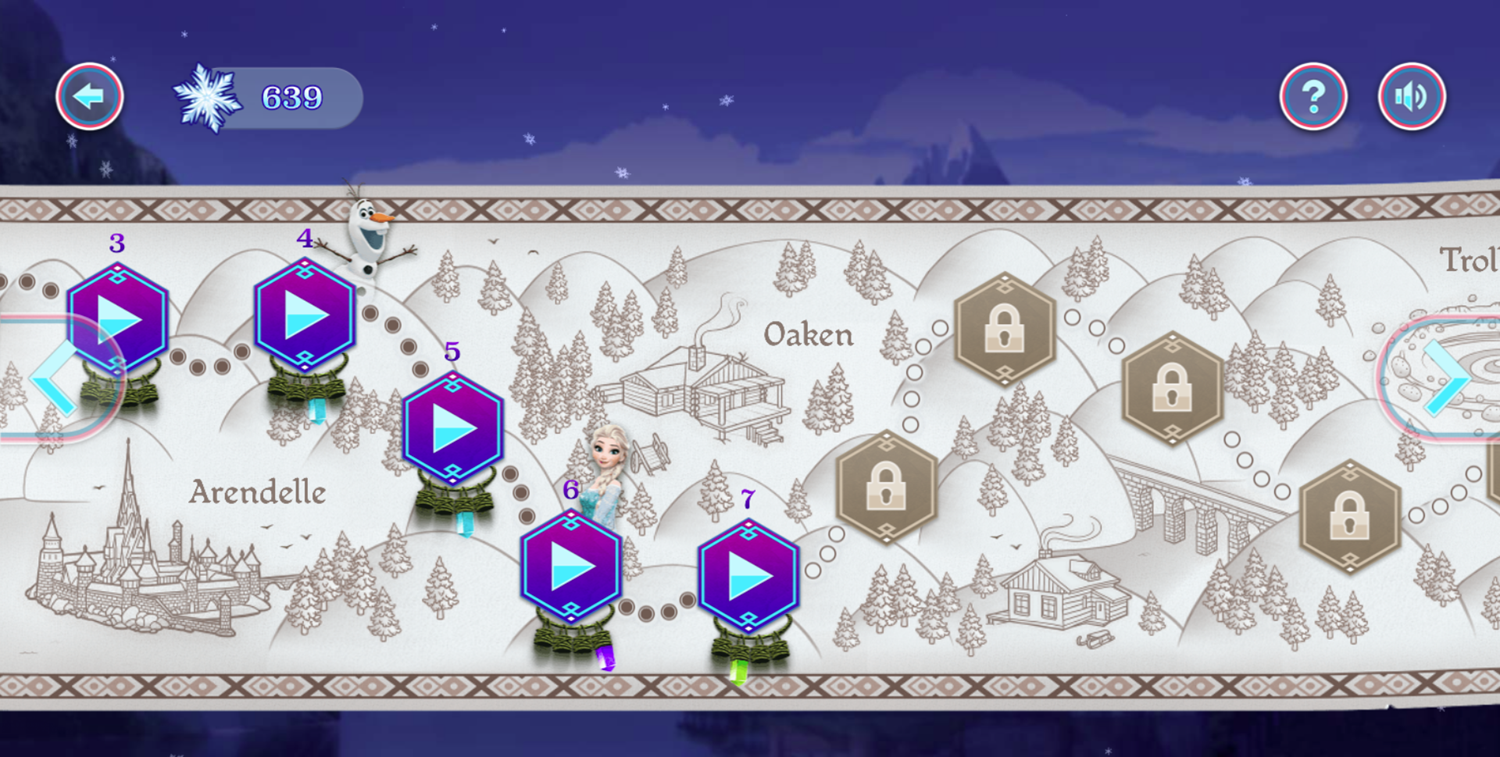 Frozen Rush Game Map Screenshot.