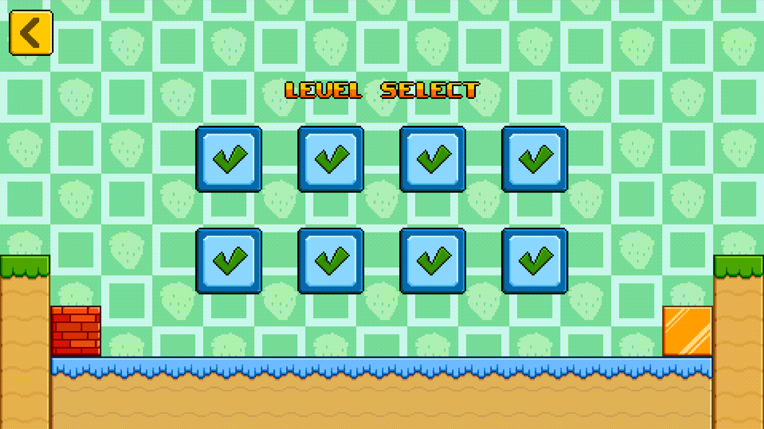 Fruit Adventure Game Level Select Screen Screenshot.