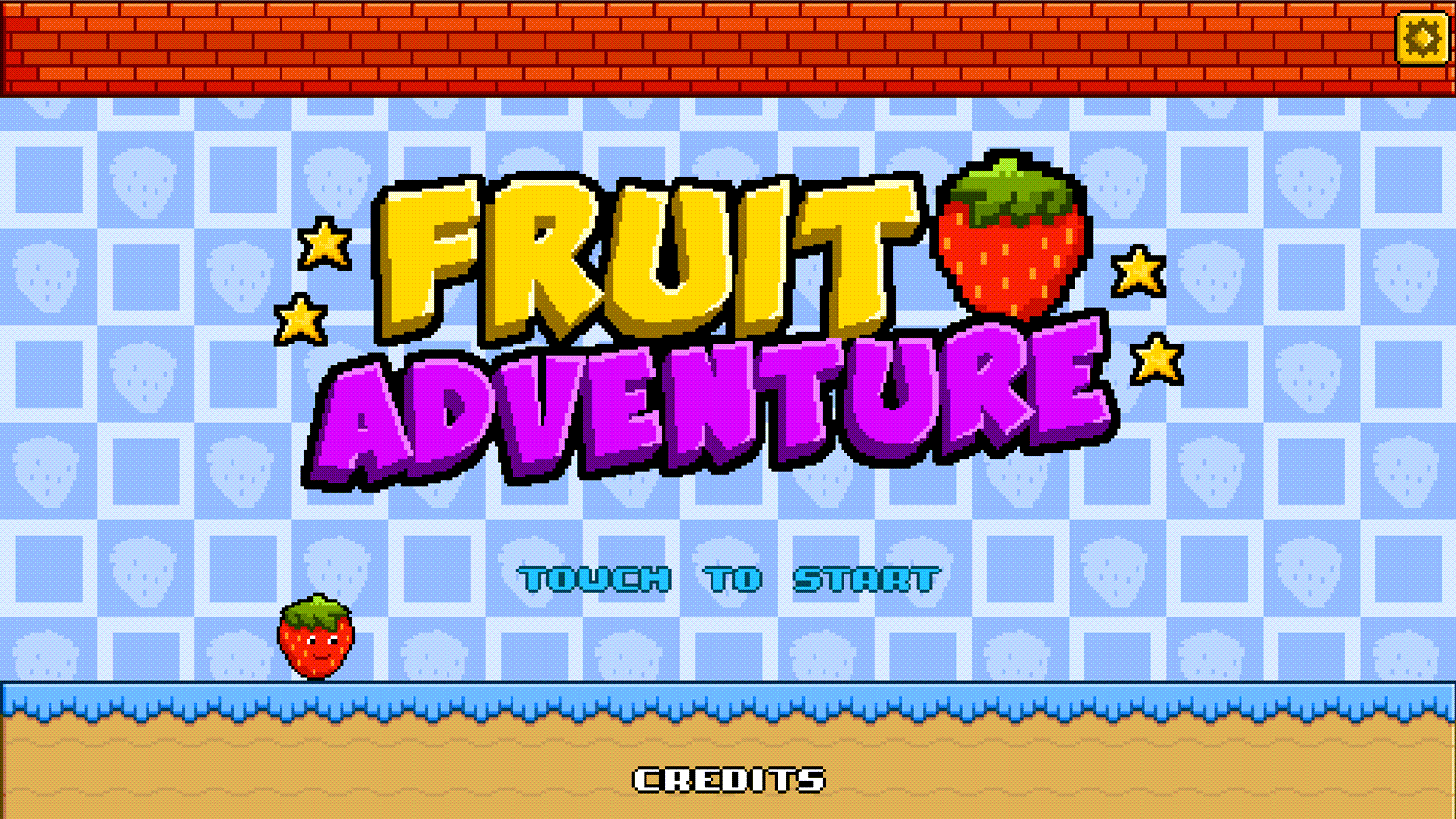 Fruit Adventure Game Welcome Screen Screenshot.