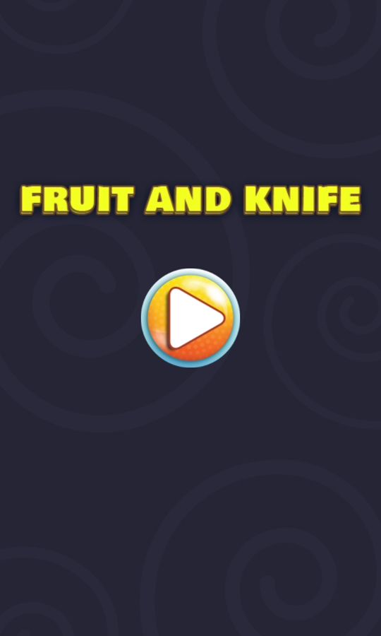 Fruit And Knife Game Welcome Screen Screenshot.