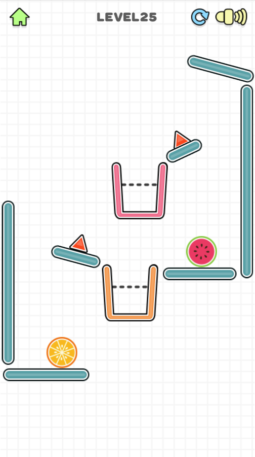 Fruit Juicer Game Double Ricochet Screenshot.