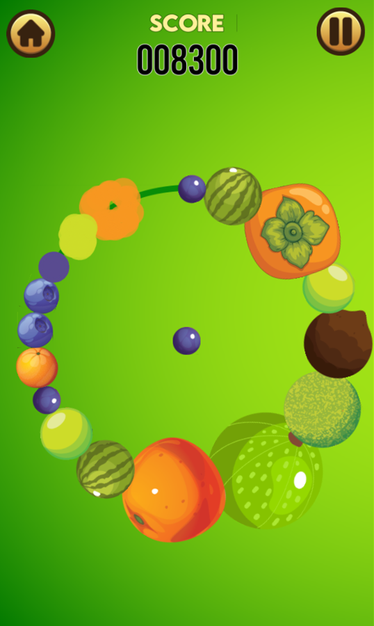 Fruit King Game End Screenshot.