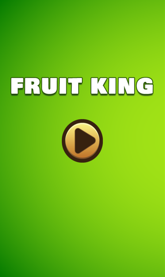 Fruit King Game Welcome Screen Screenshot.