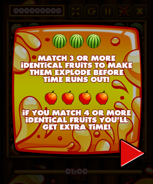 Fruit Matching Game How To Play Screenshot.
