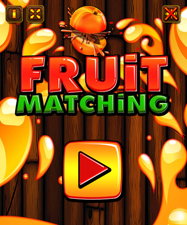 Fruit Matching Game Welcome Screen Screenshot.