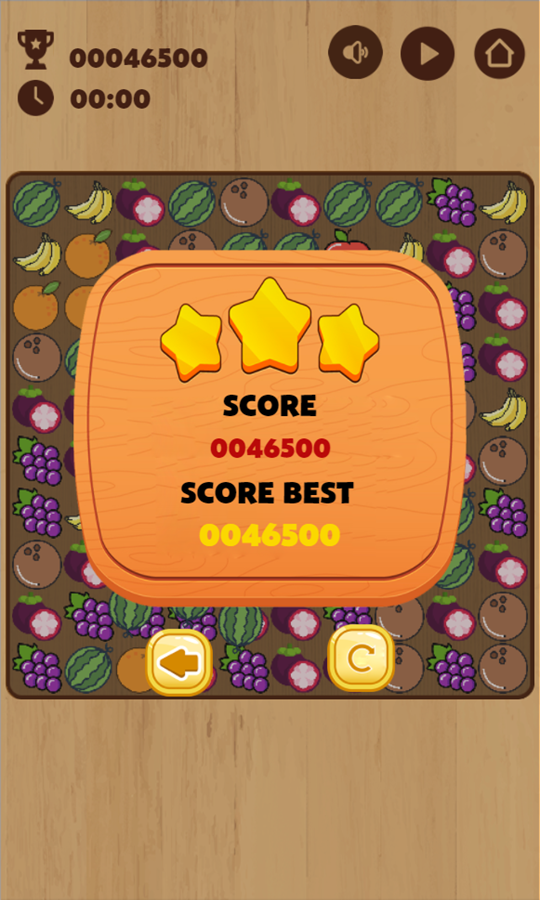 Fruit Pops Game Score Screenshot.