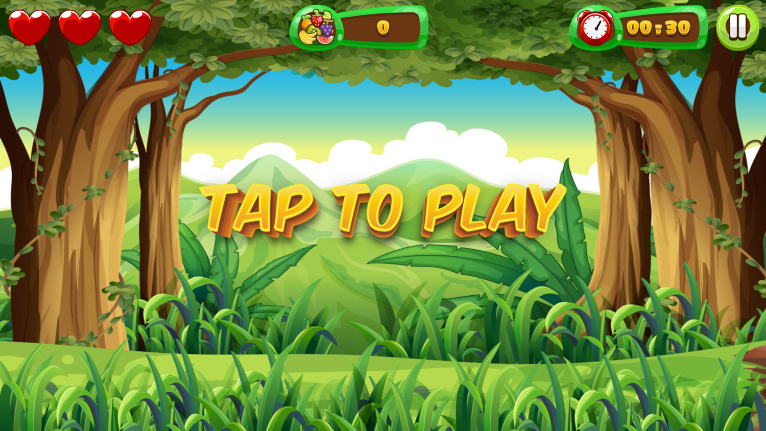 Fruit Slasher Game Tap To Play Screenshot.