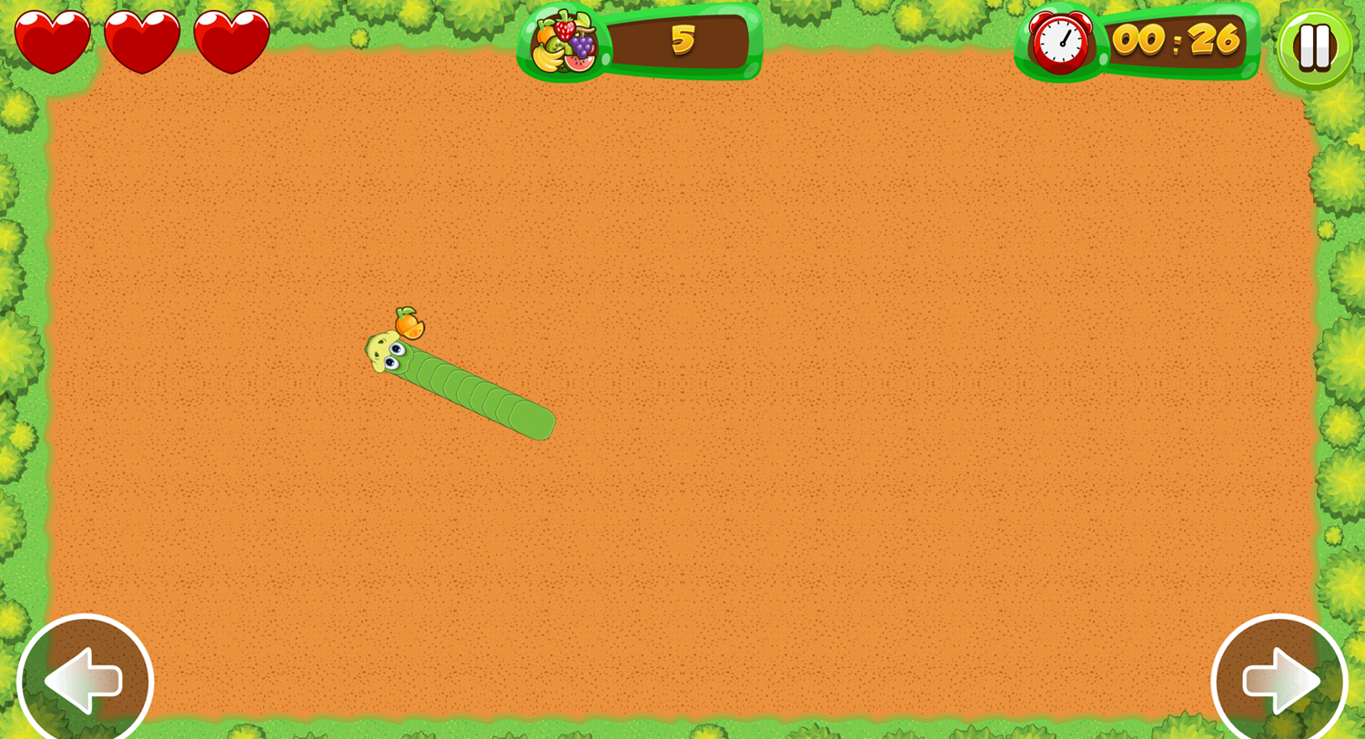 Fruit Snake Game Screenshot.