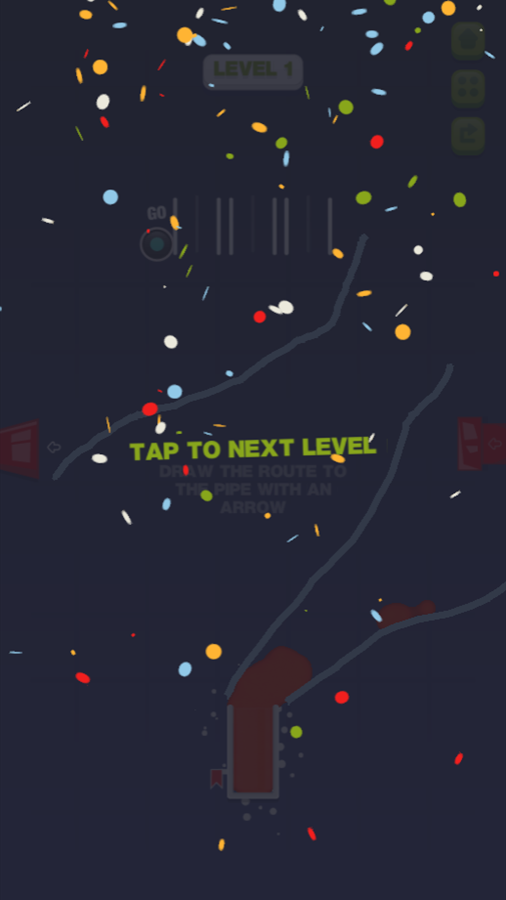 Fruits Galaxy Game Level Complete Screen Screenshot.