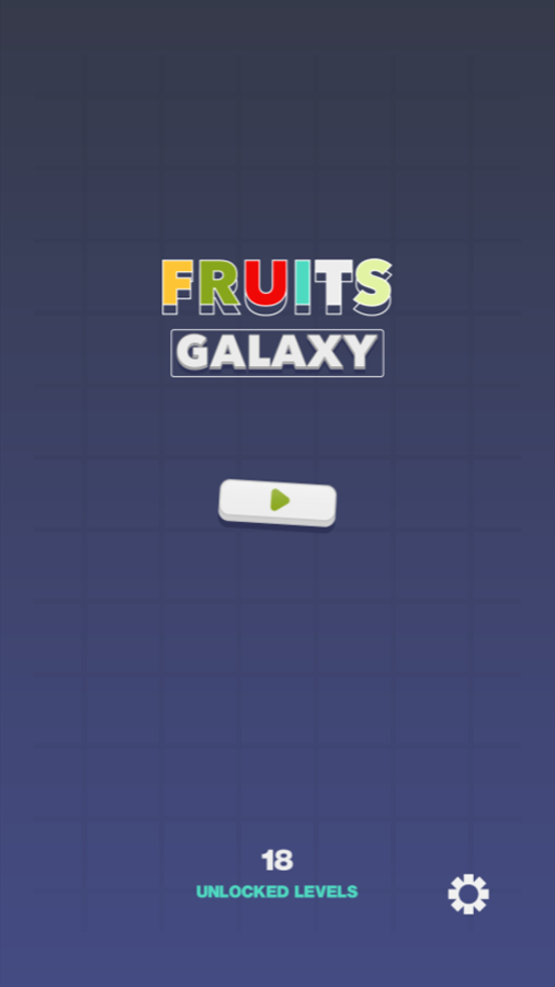 Fruits Galaxy Game Welcome Screen Screenshot.