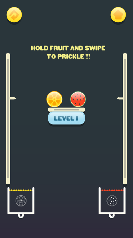 Fruits Splash Game Level Start Screenshot.