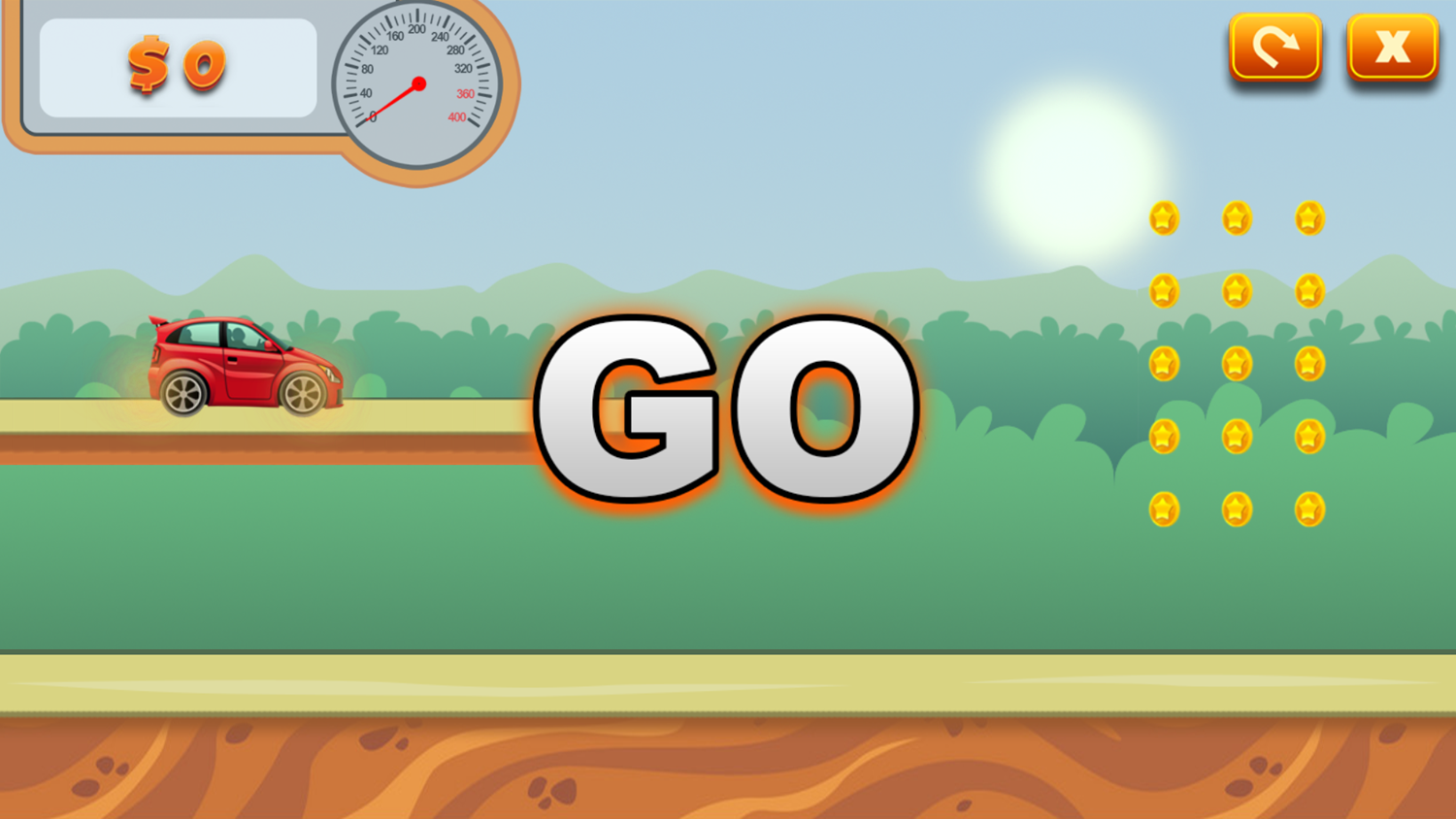 Fun Racer Drawing Path Game Level Start Screenshot.