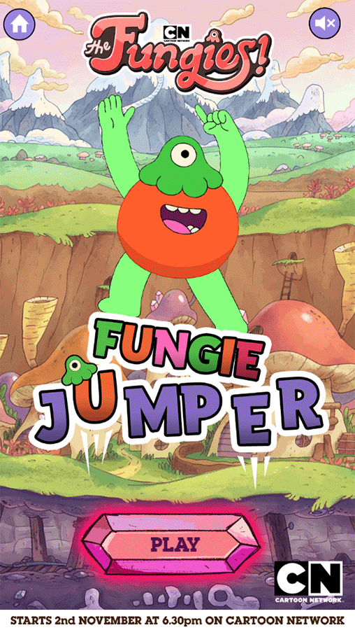 Fungies Fungie Jumper Game Welcome Screen Screenshot.