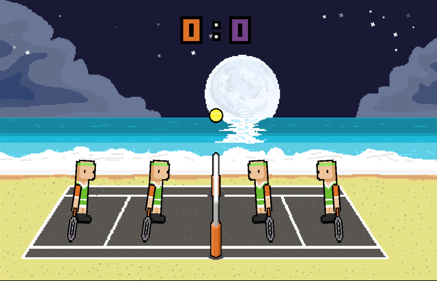 Funny Tennis Game Start Screenshot.