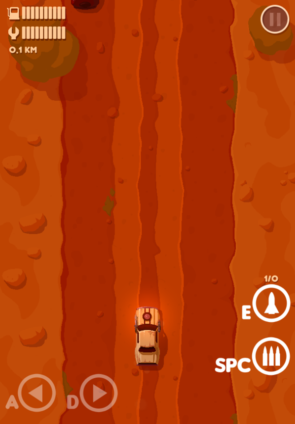 Furious Road Game Start Screenshot.