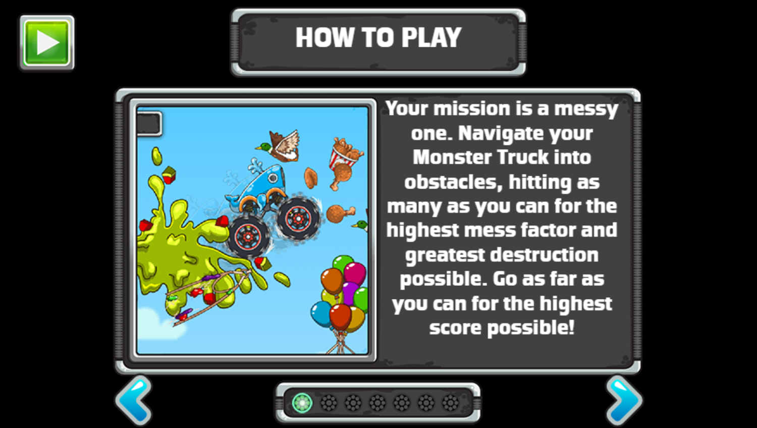 Gamer's Guide Monster Truck Bloodbath Game Goal Screenshot.