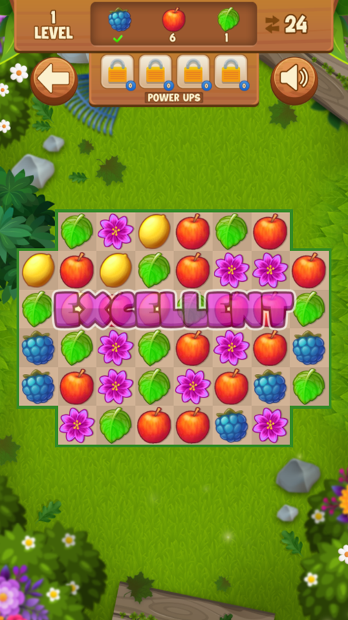 Garden Match Saga Game Play Screenshot.