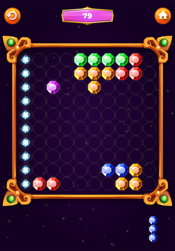 Gem Block Game Play Screenshot.