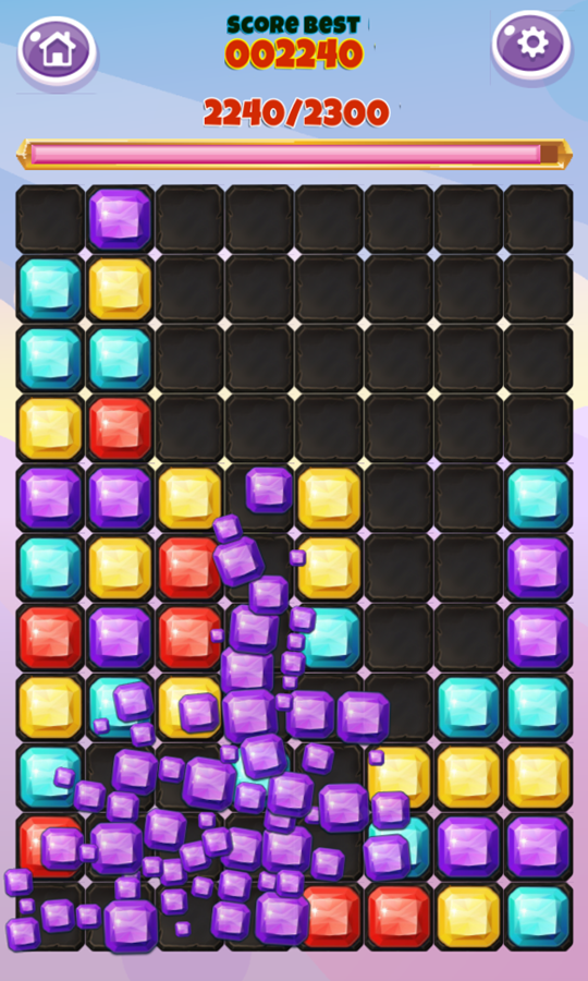 Gems Crush Game Play Screenshot.