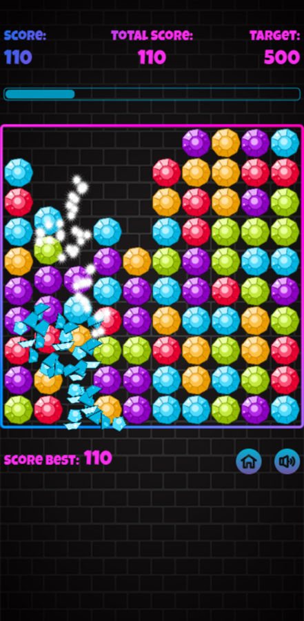 Gems Pop Game Play Screenshot.