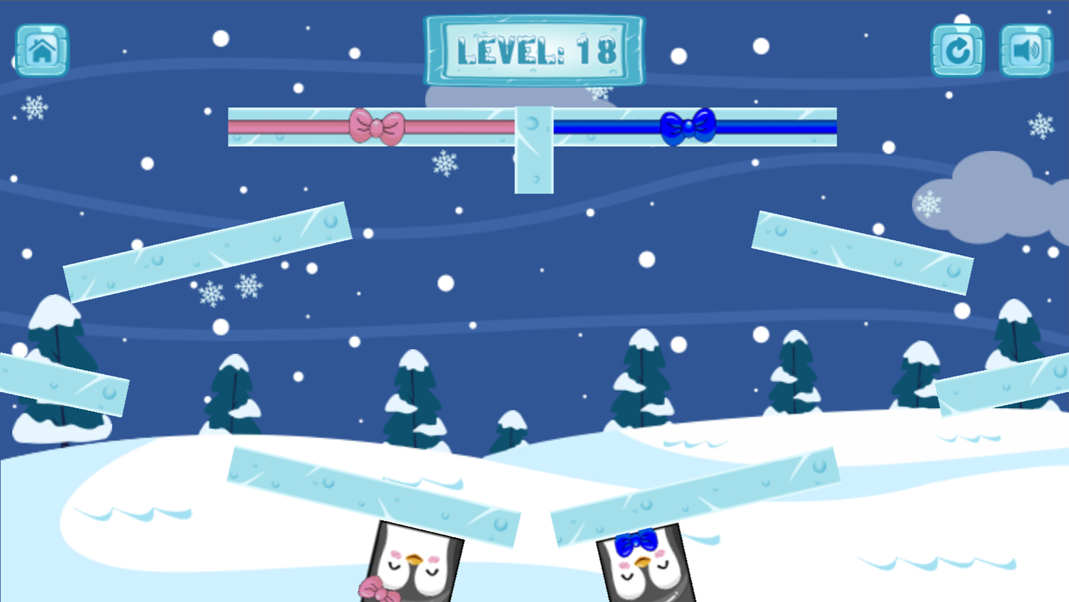 Geometry Penguin Game Level With Gravity Reversed Screenshot.