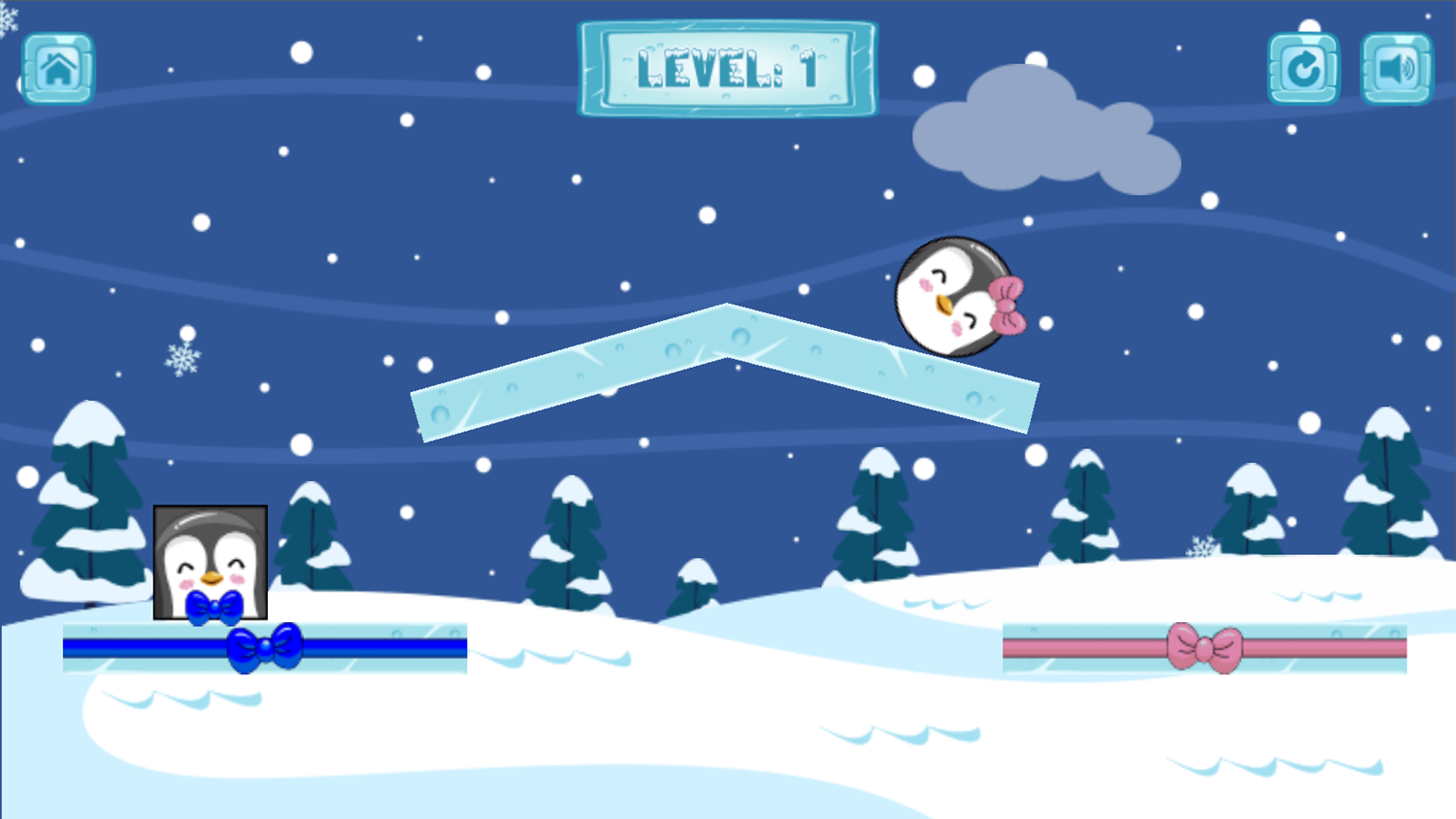 Geometry Penguin Game Level Play Screenshot.
