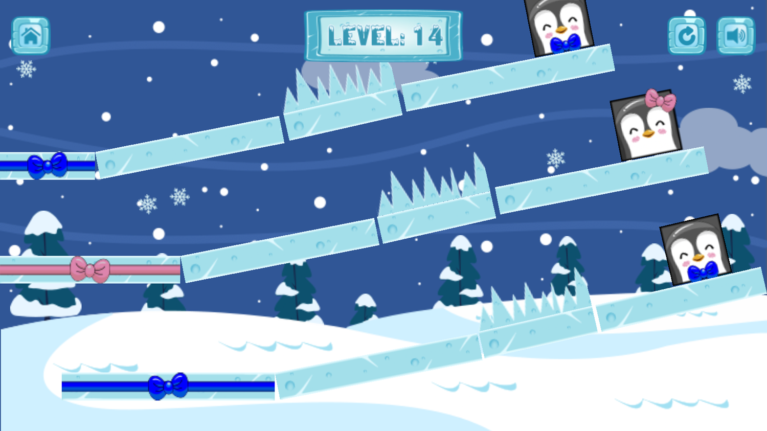Geometry Penguin Game Level Progress Screenshot.