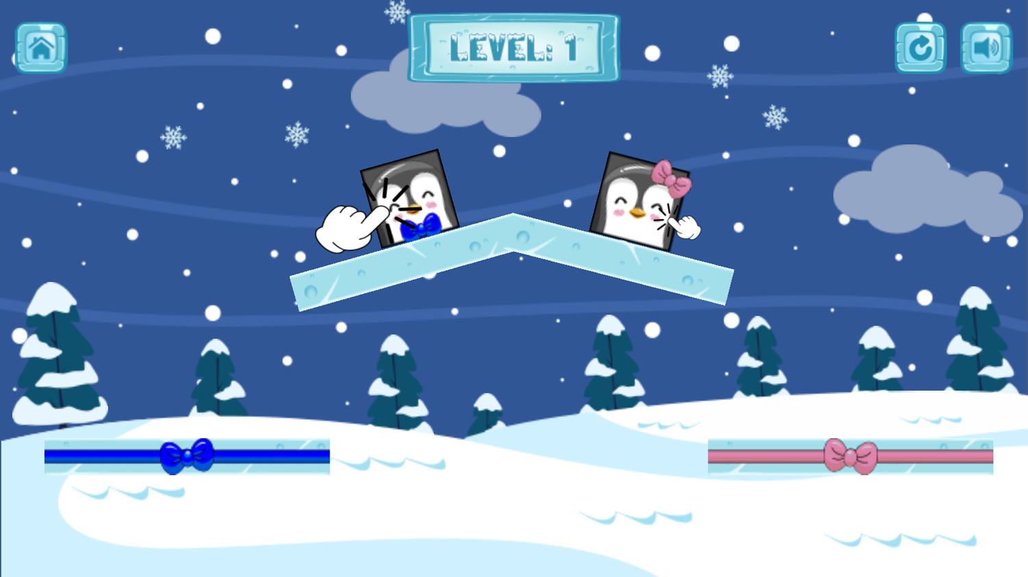 Geometry Penguin Game Level Start Screenshot.