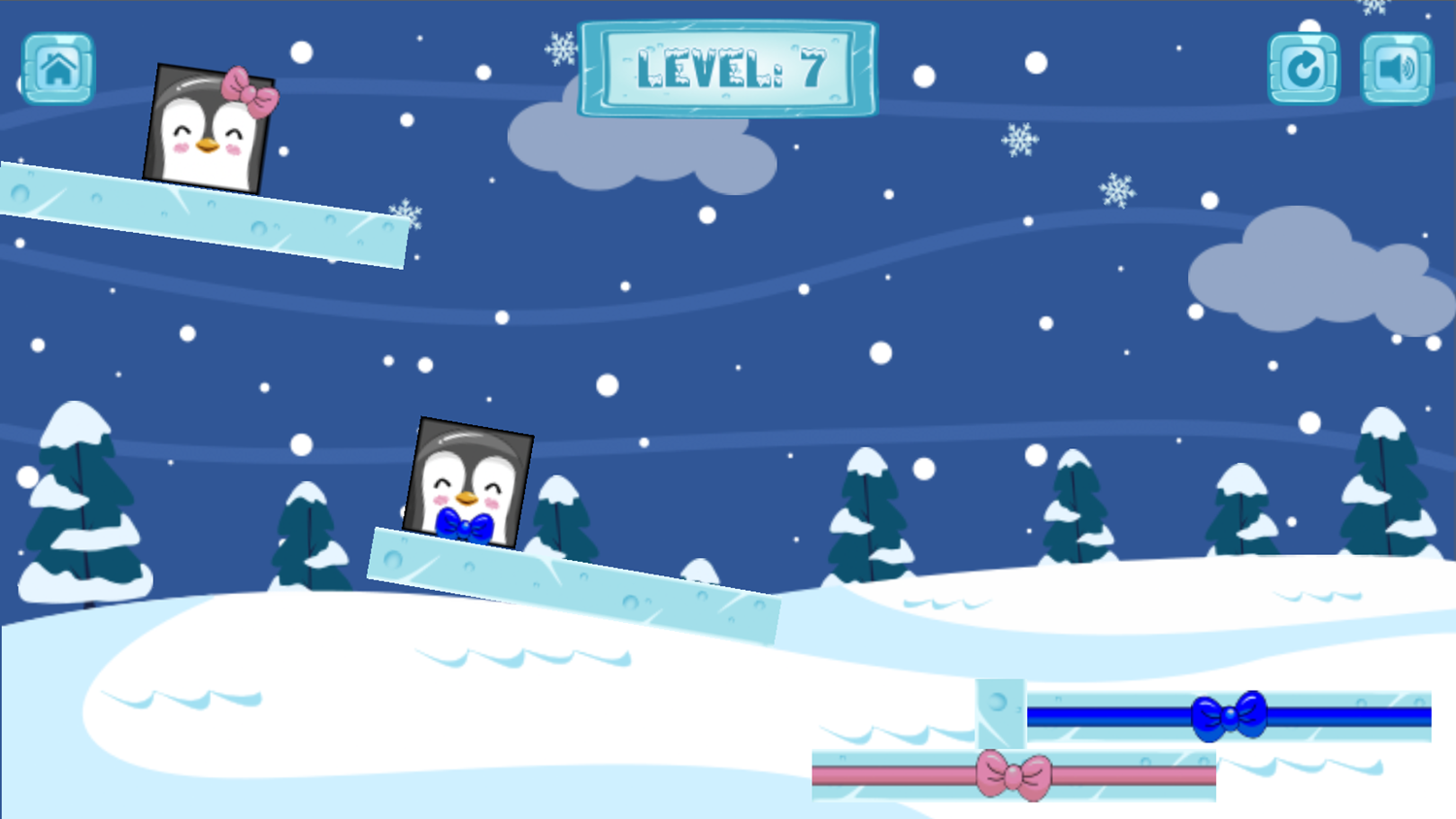 Geometry Penguin Game Next Level Screenshot.