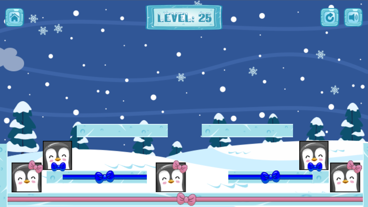 Geometry Penguin Game Level With Limited Clearance Screenshot.